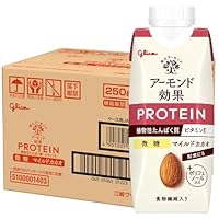 Amazon.co.jp: アーモンド効果 プロテイン 砂糖不使用 250g×12本 江崎