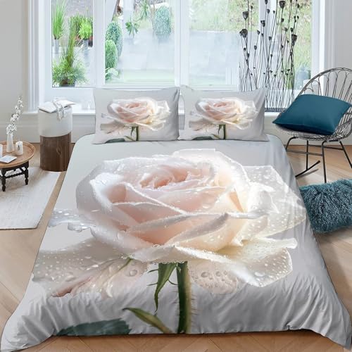 Housse de couette rose douce et hypoallergénique pour peau sensible