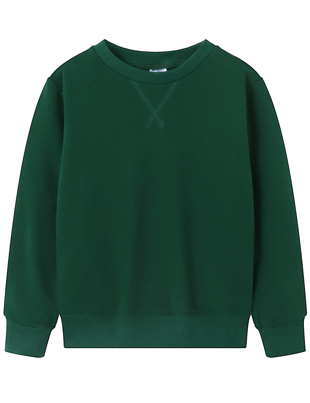 Spring&amp;Gege Youth Basic Sport Crewneck Pullover Sweatshirts for Children（3-14 Years）