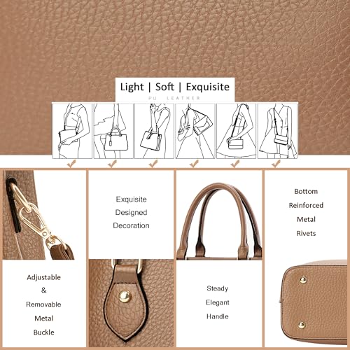 Image of CHICAROUSAL Purses and Handbags for Women Leather Crossbody Bags Women's Tote Shoulder Bag