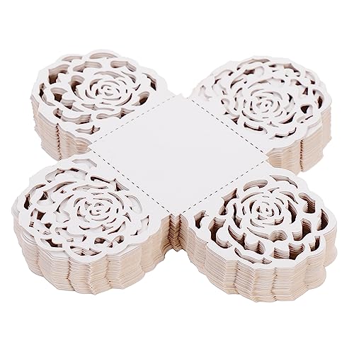 TOPPERFUN 50Piezas Bandejas De Embalaje De Chocolate Huecas para Bodas y Fiestas Accesorios Decorativos para Muffins y Dulces