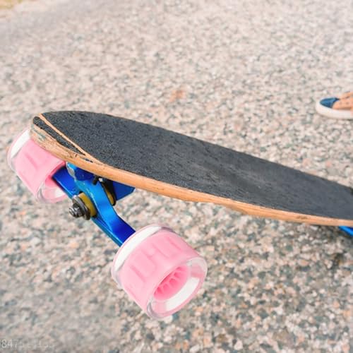 Roues Longboard Lumineuses Rose : Remplacement Facile pour Cruiser - 6