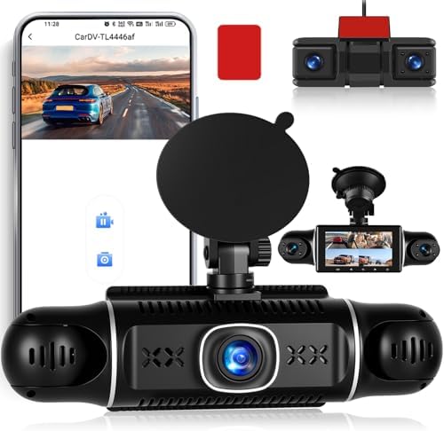 5 Channel Dash Cam Car Camera 360 Degree View for Cars Front and Rear Inside Left Right Baby Car Camera,Built-in WiFi APP Control Night Vision,Loop Recording,G-Sensor,24H Parking Mode Monitor