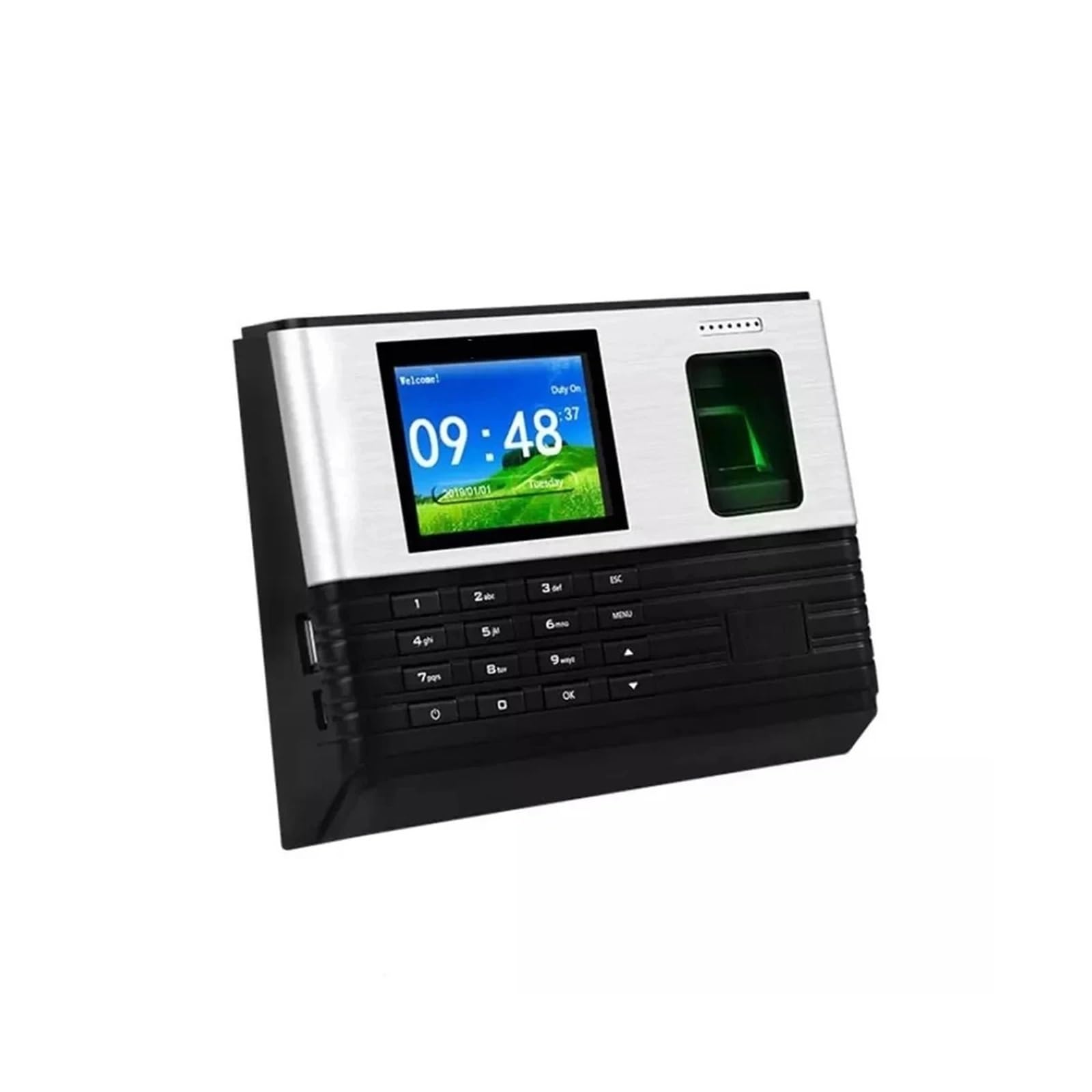 Control horario empleados Máquina de control de asistencia con tarjeta RFID de 125 KHz, registrador de tiempo con huella dactilar, terminal de oficina, reloj de tiempo, máquina de control de tiempo