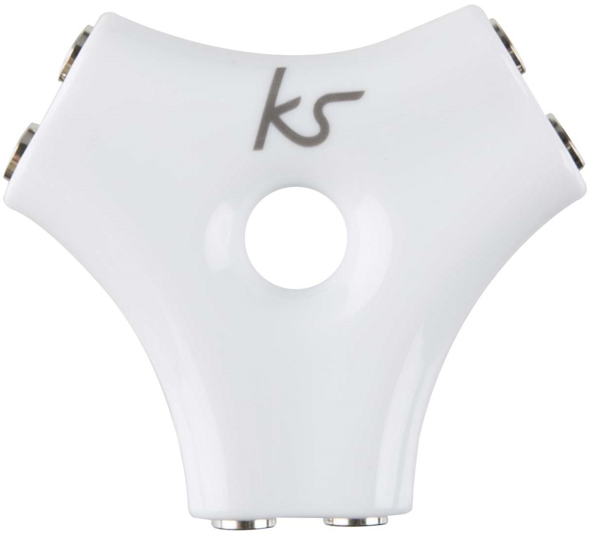 KitSound Five Up Audio 3.5 mm Jack Splitter for 5 Audio Outputs, Multiple Headphone Splitter/Adaptor, White
