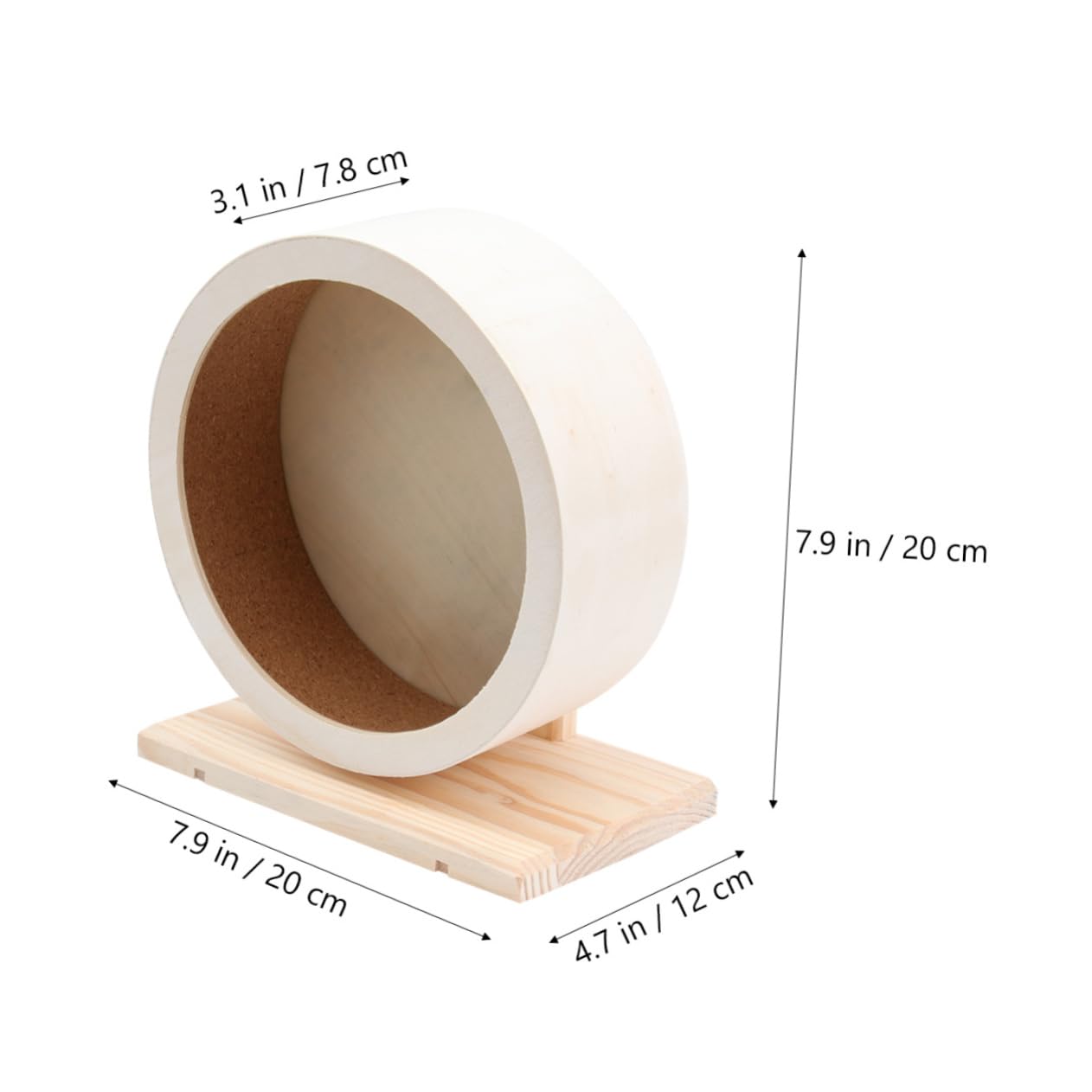 HAPINARY Premium Solid Wood Non-Run Exercise Wheel for Hamsters Rats Small Pets Toenail Training
