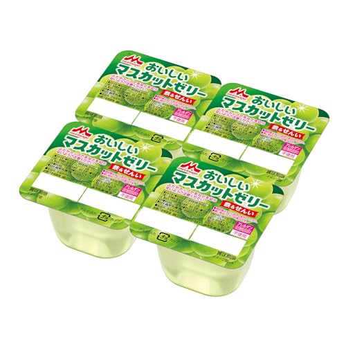 [2ヵ月定期便]森永 おいしいマスカットゼリー鉄&せんい 1ケース(4P×6個)|鉄分 食物繊維 着色料不使用 ゼリー マスカット