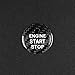 AIRSPEED Carbon Fiber Car Engine Start Button Cover Center Console Push-Button Sticker Interior Trim for Lexus is(2006-2012), ES(2006-2012), LX(2007-2015), Black (with Hole)