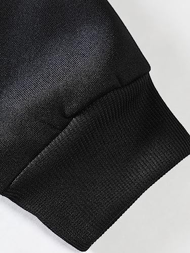 Floerns Men's Letter Print Long Sleeve Zip Up Hoodie Thermal Sweatshirt4