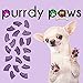 Purrdy Paws 40-Pack Soft Nail Caps for Dogs Claws Purple Holographic Glitter Large