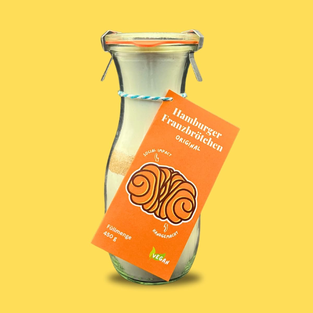 Franzbrötchen Backmischungen Geschenkset mit vier leckeren Sorten, vegan mit nachhaltigen und regionalen Zutaten als Geschenk oder Souvenir aus Hamburg
