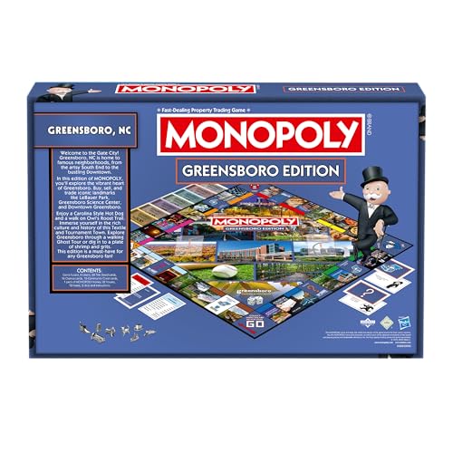 Monopoly Greensboro, NC Edition: Juego de Mesa para 2-6 Jugadores miniatura 3