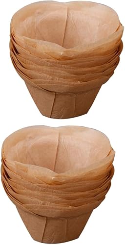 Cabilock 100 Pcs Lotus Cupcake Wrappers Cupcack Wraps The Wedding Vei Water Bucket for Bath Claw Machine Mini Cupcake Cups Dollhouse Doors and