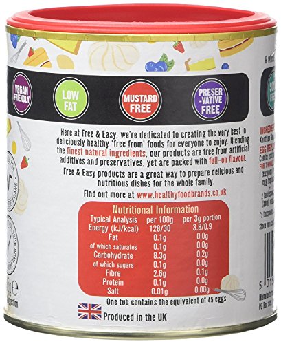 Free & Easy Gluten and Dairy Free Egg Replacer, 135 g, Pack of 6 - Thumbnail 2