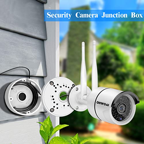 Universal Bullet Security Camera Junction Box Mount Bracket(4 Pack) Aluminum Waterproof Junction Box For Ip Camera Electric Enclosure, Indoor/Outdoor Wall Ceiling Mount Hide Cable Junction Base Boxes #TOP1