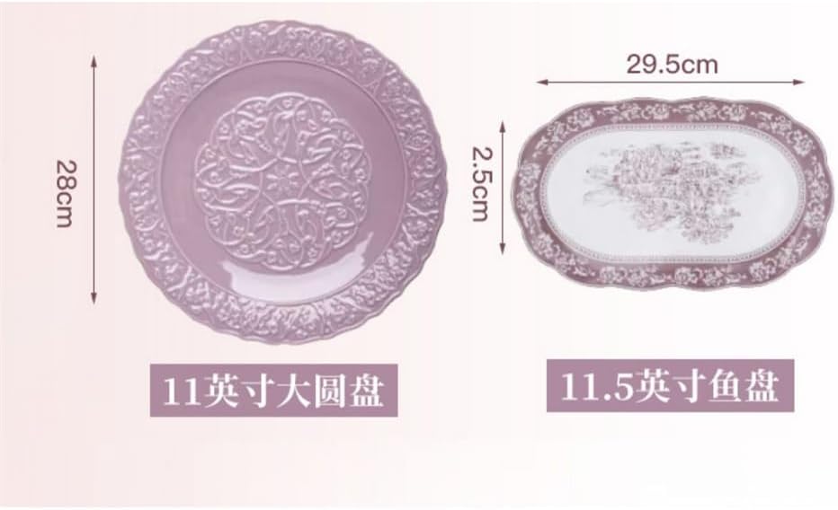 Dish Set Household Ceramic Bowl Plate Chopsticks Combination Gift Moving New House Box