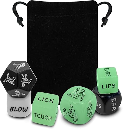 Juego de dados sexuales  Juego de dados para parejas que brillan en la oscuridad para adultos  Divertido juego de fiesta romántico para parejas,