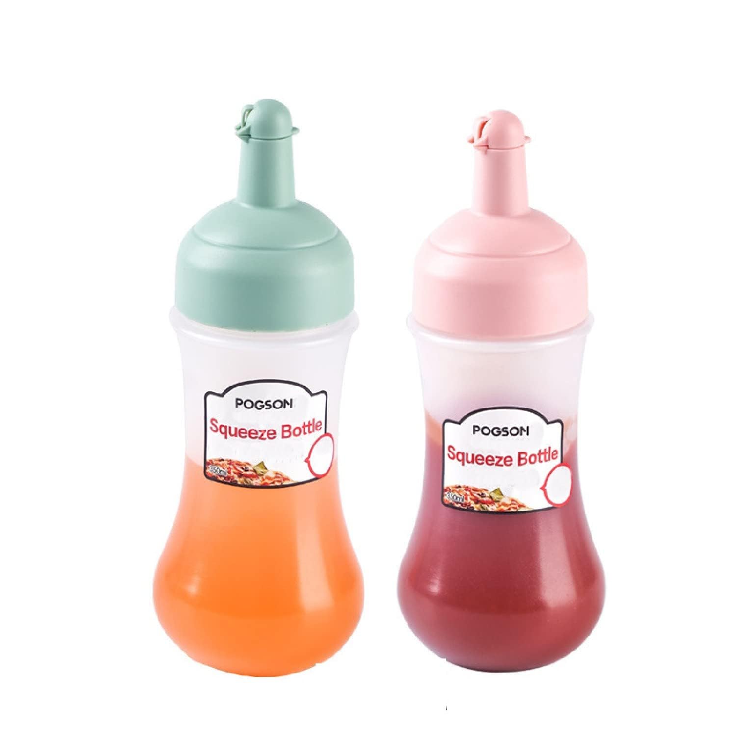 Squeeze Squirt Sauce Bottles Pack (280ml Each) | Transparent, Leakproof, Plastic Dispenser Bottles with Attached Cap | Squeezy Condiment Bottles for Ketchup, Mayo, Oil, Syrup & Dressing (2)-image-6