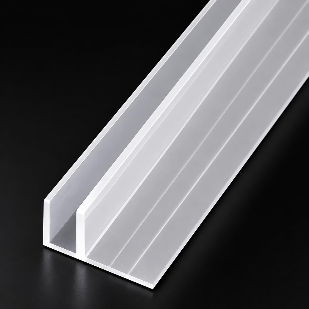 Clear Bath Shower Screen Door Seal Strip, 6mm x 2m F Shape Adjustable Door Seal Strip