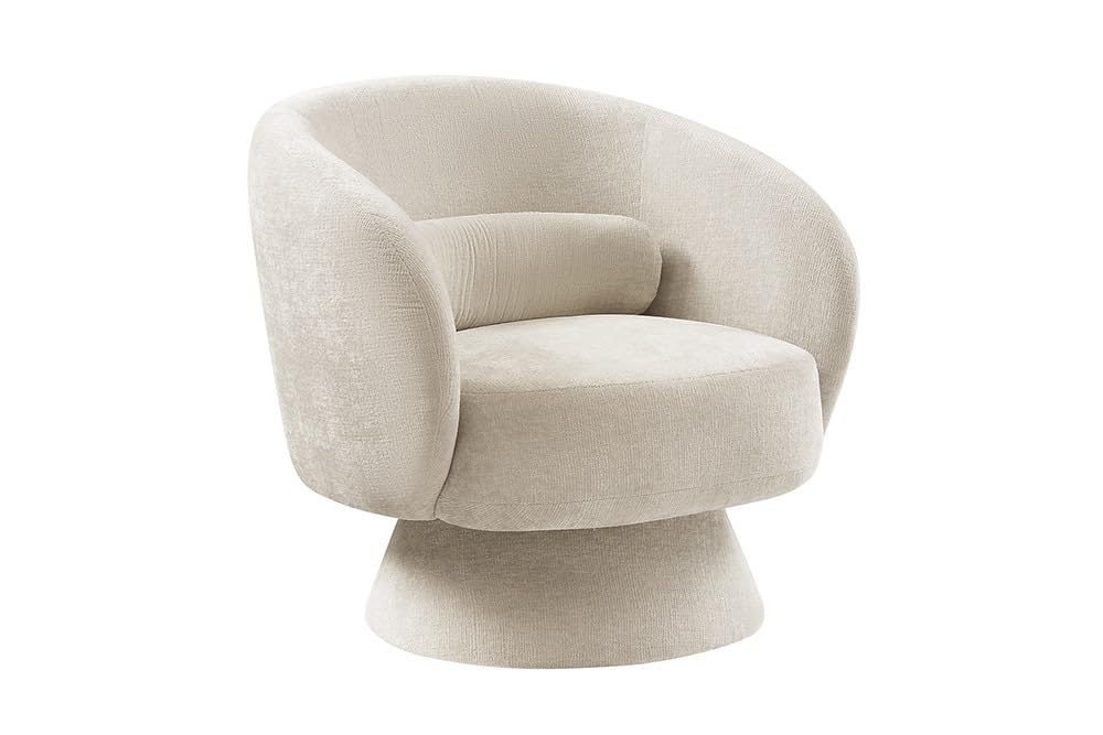 Riess Ambiente Drehbarer Design Sessel - beige - Bossa NOVA Chenille