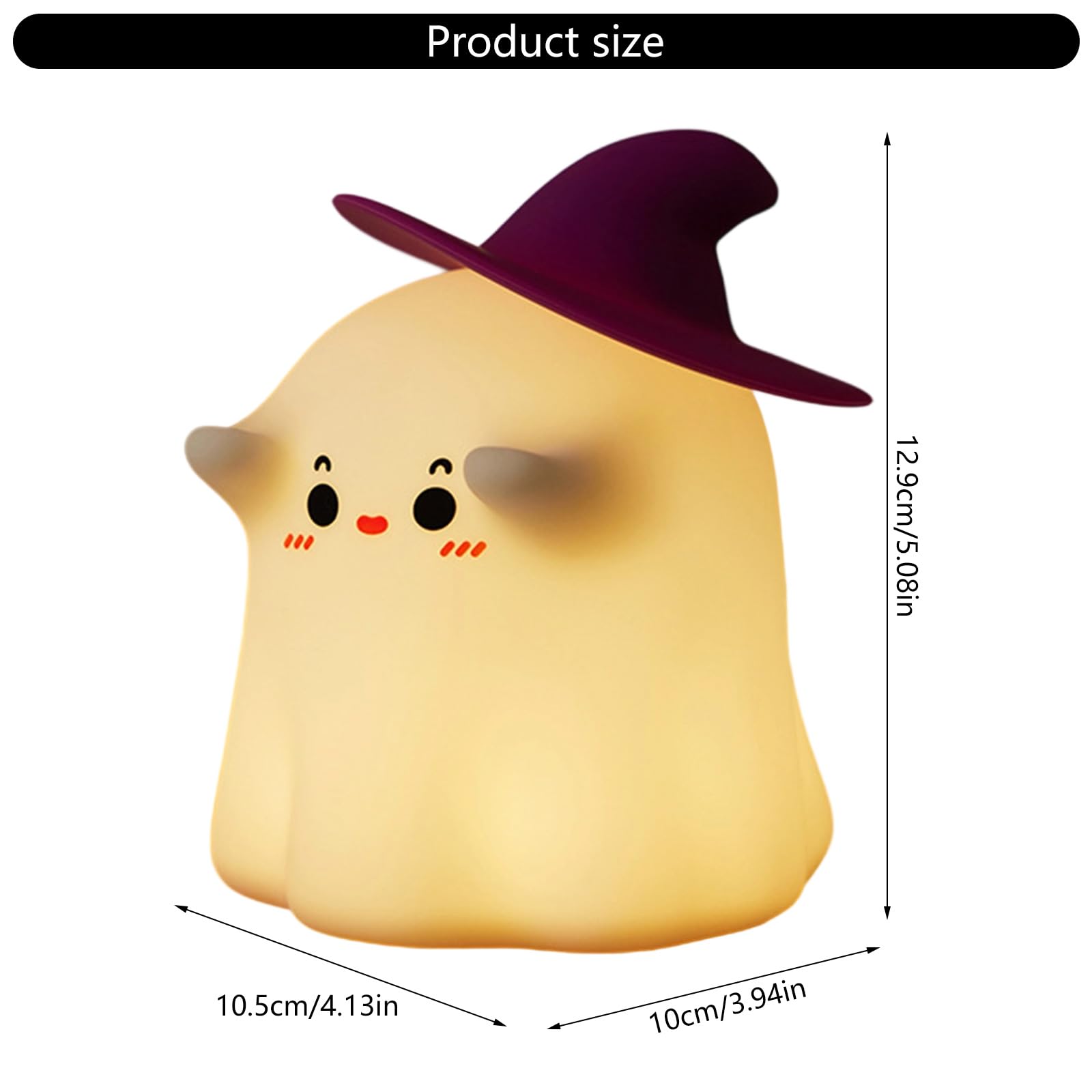 Veilleuse portable pour bébé offrant des lueurs douces avec niveaux de luminosité réglables et chargement USB, texture en silicone, lumière créative d ' assistant