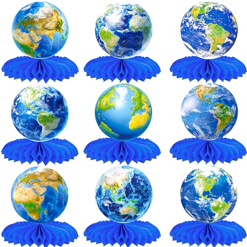 Earth Day Honeycomb Centerpieces Earth Day Decorations Around The World Classroom Decorations for Classroom Home School Office Earth Theme Party Decor