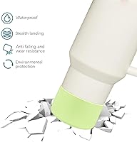 Vista 3 de HEYSKAY Base protectora de silicona para botas Stanley Quencher Adventure de 40 onzas y vaso Stanley IceFlow de 20 onzas y 30 onzas, y compatible
