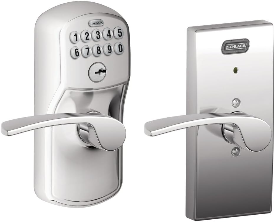 Schlage FE576 PLY 625 MER CEN Builtin Alarm, Century Collection Keypad