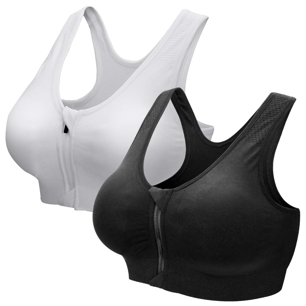 ZOEREA Sujetador Cierre Delantero Deportivo para Mujer Gimnasio Ropa con Almohadillas Extraíbles para Correr Sin Costuras Yoga Fitness
