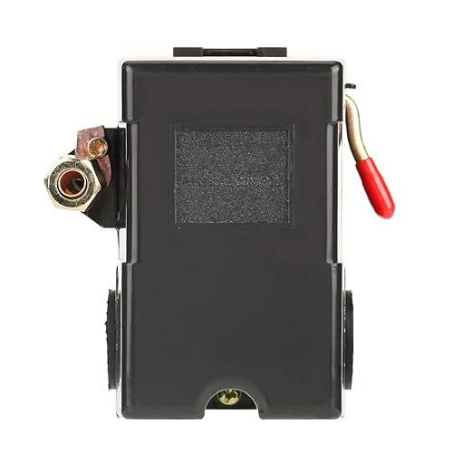 Miniatura 8 de Control del interruptor de presión del compresor de aire 95-125 PSI 20A 220V, válvula de interruptor de control de presión de aire de servicio