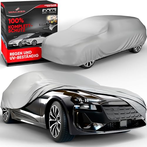 WALSER Car Cover Full Garage – All-Weather, 100% Waterproof & Weatherproof – UV/Rain/Snow/Dust/Wind Protection – Outdoor – Size 6 Estate/Wagon Silver