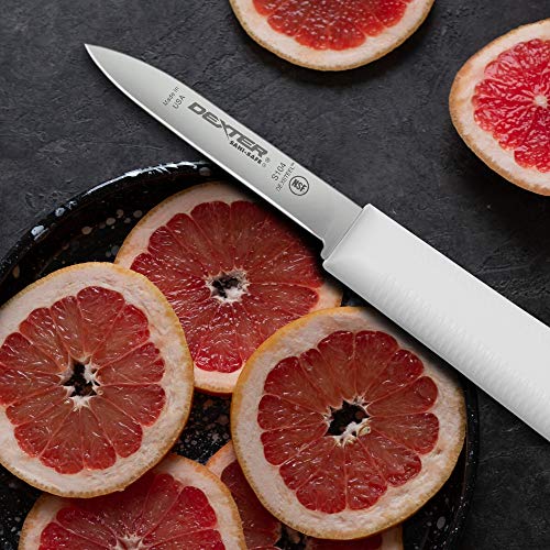 Dexter-Russell 3 Pack Of 3¼Paring Knives, S104-3Pcp, Sani-Safe Series, Silver, White #TOP4
