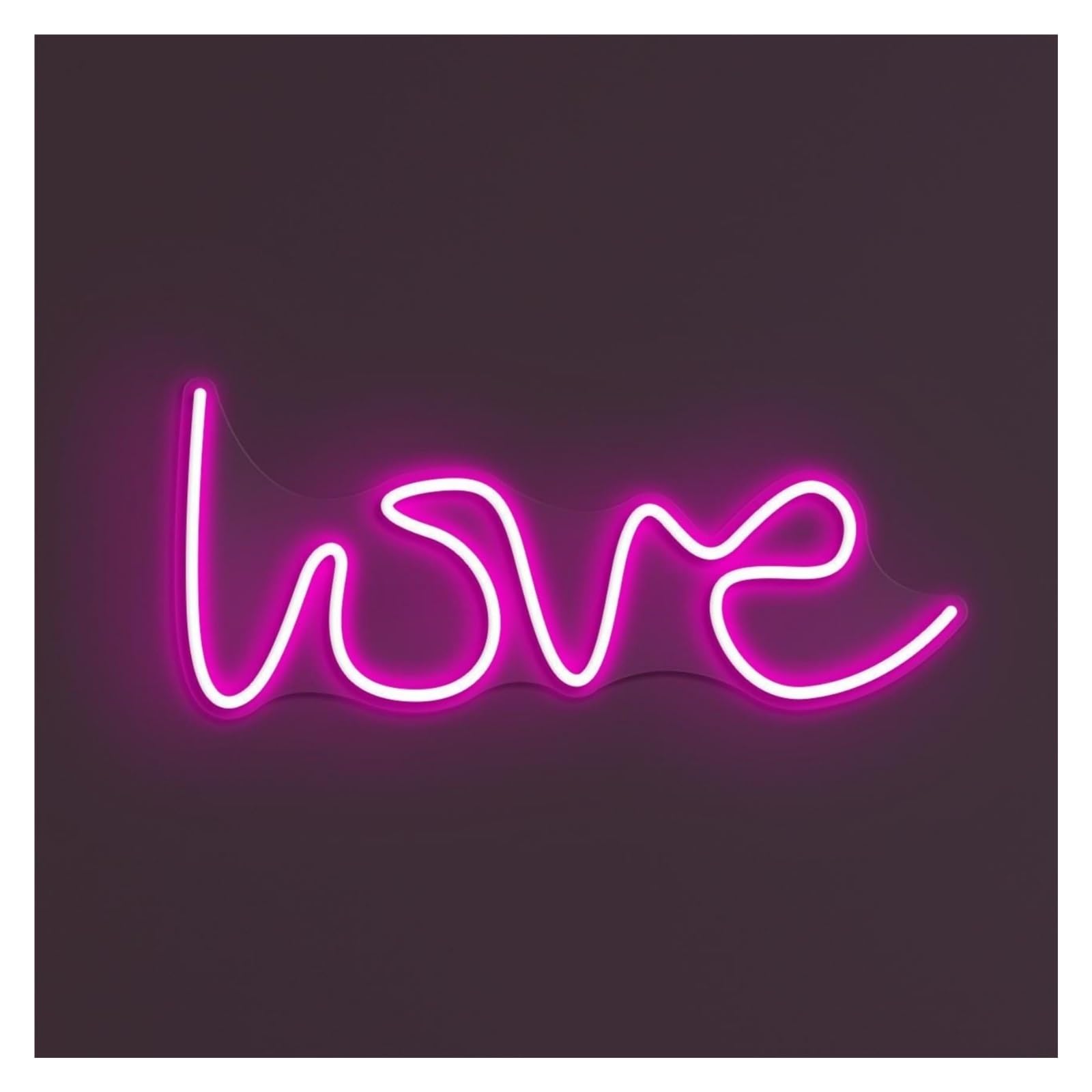 Hanging Art Neon Signs Love Neon Sign, Suitable For Cafe Bedroom Decor With Brightness Adjustable 38cm(Pink)
