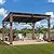 Macrout 12'x14' Outdoor Gazebo, Heavy Duty Pergola with Sloped Metal Roof and Aluminum Frame, Permanent Gazebos for Patio, Decks, Backyard, Garden, 4756 (Sloped Roof + Brown Frame, 12'x14')