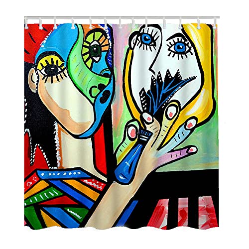 Zaueky Picasso Painting Shower Curtain Abstract Nora Beautiful Woman Colorful