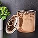 nu steel (Set of 4 Air Tight Copper Plated Antique Food Canister & Caddy - Stainless Steel & Copper: 1, 1.5, 2, & 4 Quart