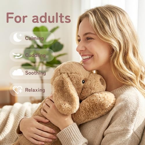 Image of Niuniu Daddy 25 inch 5lb Dog Weighted Stuffed Animal forKids and Adults, Soft Sensory Plush Body Pillow for Calming Support, Large Animal Toy for Everyday Comfort
