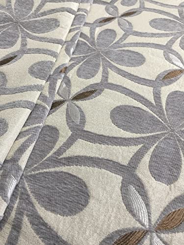 Best Sofa Fabric for Florida: Durable, Stylish, and Moisture-Resistant Choices 4 OctoRose Chenille-Grey-Leaves, 1 Yard (36x59 inch Upholstery Sewing Fabric for Sofa, Futon, Cushion, Bench, Daybed Mattress, Window Bay Cushion Cover Cut by The Yard (Chenille-Grey-Leaves, 1 Yard)