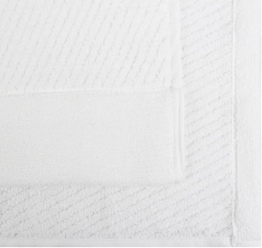 Hokime Ribbed Towels, Bath Towel Set - 10 Piece, White