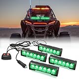 FOXCID New Series Upgrade 2 COB LED 9 Modes Traffic Advisor Emergency Warning Vehicle Strobe Lights for Interior Roof/Dash/Windshield/Grille/Deck Universal Waterproof