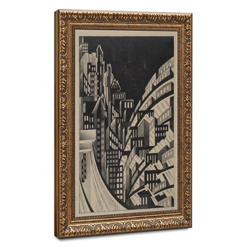 WPA lithographie New York affiche vintage Louis Lozowick décoration murale toile