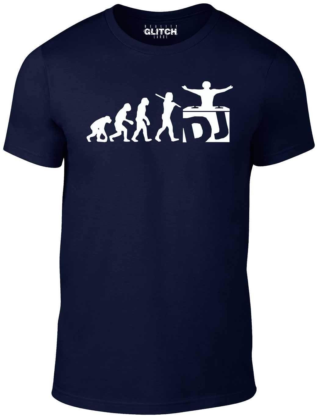 Reality Glitch DJ Evolution T Shirt Navy
