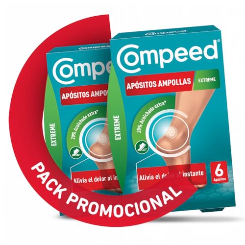 COMPEED Ampollas Extreme, Protección Acolchada Contra Rozaduras, Pack 2 x 6 uds.