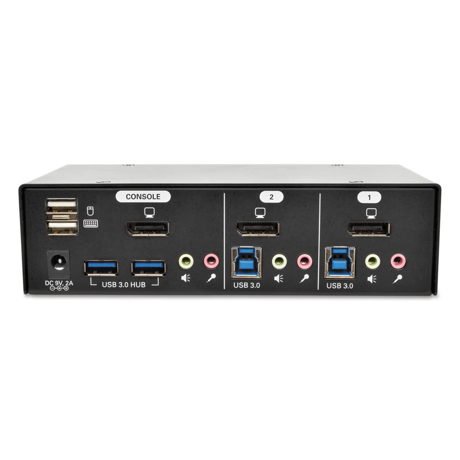 Tripp Lite 2-Port DisplayPort KVM Switch with Audio, Cables & USB 3.0 Hub (B004-DPUA2-K)