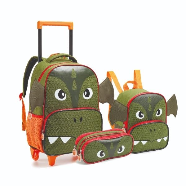 Kit Mochilete Lancheira e Estojo Dragão Denlex - 1360