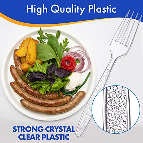 Ard Wholesale 360 Count Plastic Forks | Clear Extra Strong Extra Resistant | 360 Disposable Forks (360 Forks) #TOP4