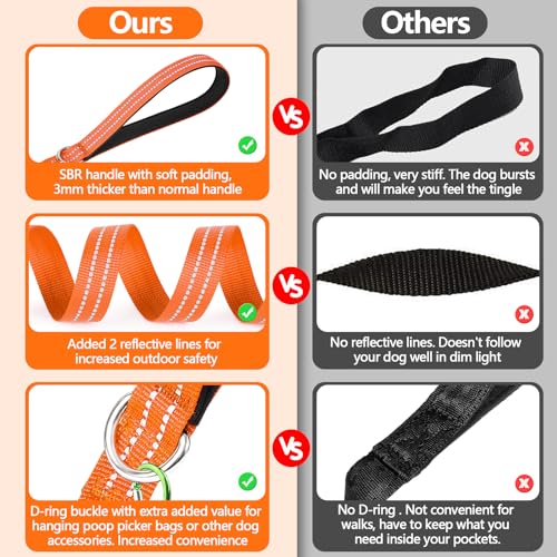 X XBEN Long Line Dog Lead, 3M 5M 10M 15M 20M 25M 30M Reflective & Lightweight Recall Training Lead for Dogs with Soft Padded Handle, Strong Extra Long Dog Lead Leash for Large Medium Small Puppy Dog - Image 3