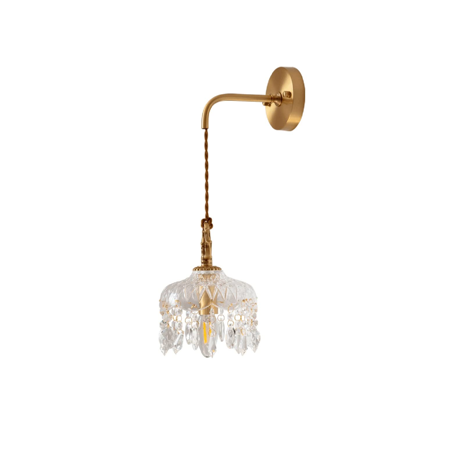 Lámpara de pared de lujo con cristal creativo para decoración de salones