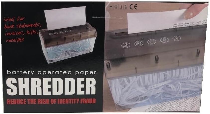 Tritadocumenti Elettrico Portatile - Distruggi Carta A4 A Strisce Con Alimentazione USB O Batterie