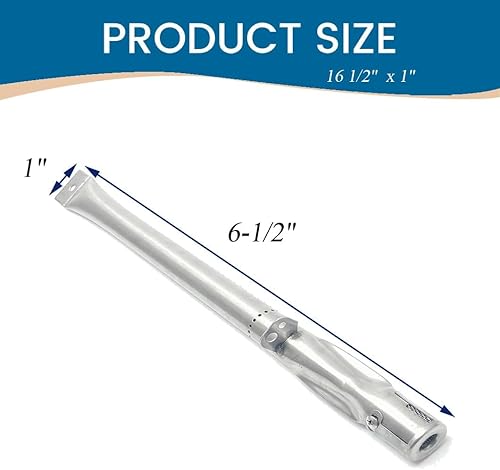Miniatura 3 de Dongftai SA241A (paquete de 5) quemador de acero inoxidable de 16.5 pulgadas para Charmglow 810-2320 Grill Pro 226454 226464 236454 236464 Master